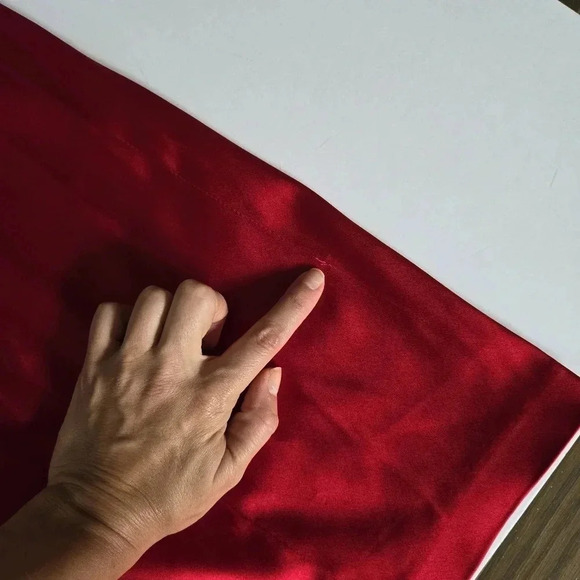 Calvin Klein red stretch satin formal date night mini dress sz 10 - Picture 5 of 17